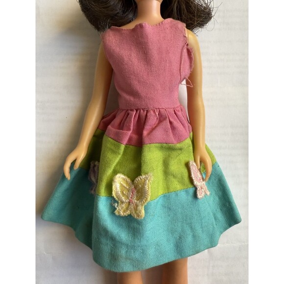 VINTAGE Brunette SKOOTER Doll Skipper’s Friend 1963 Mattel Barbie Original Dress - Picture 13 of 13